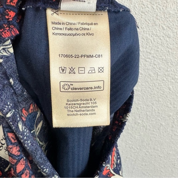 Scotch & Soda Men’s Small Floral Blue Printed Summer Shorts Beach Relaxed fit - Picture 7 of 10